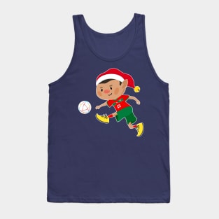 Morocco football Christmas elf. Football World Cup soccer T-Shirt Tank Top